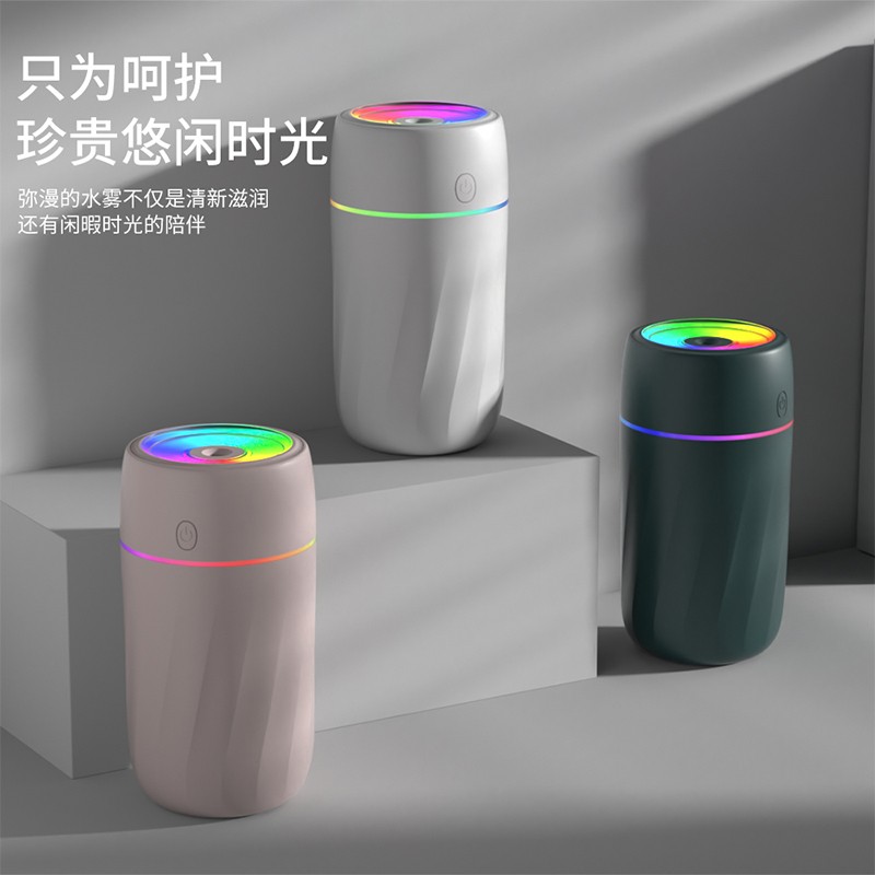 2021年USB加湿器室内床头迷你旅行便携补水雾化迷彩加湿器
